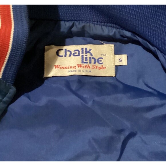 Vintage Chalk Line Studabaker's Atlanta GA Car Blue/Red Satin Jacket Sz Small - Picture 6 of 16